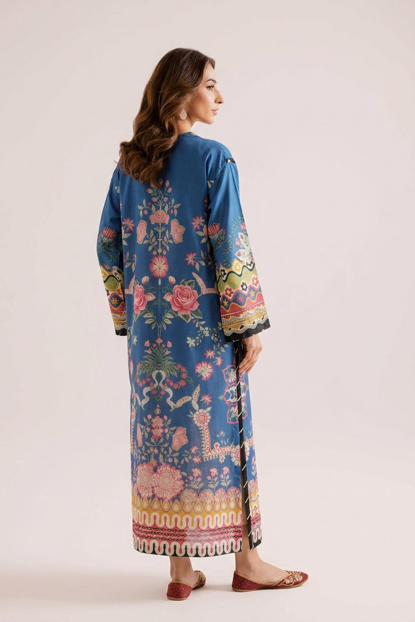 1Pcs Cambric Lawn Printed Kaftan - ZSF310