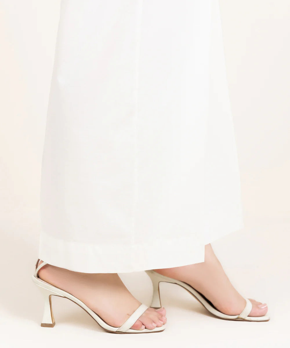 Cambric Cotton Basic White Culottes - ZSC04