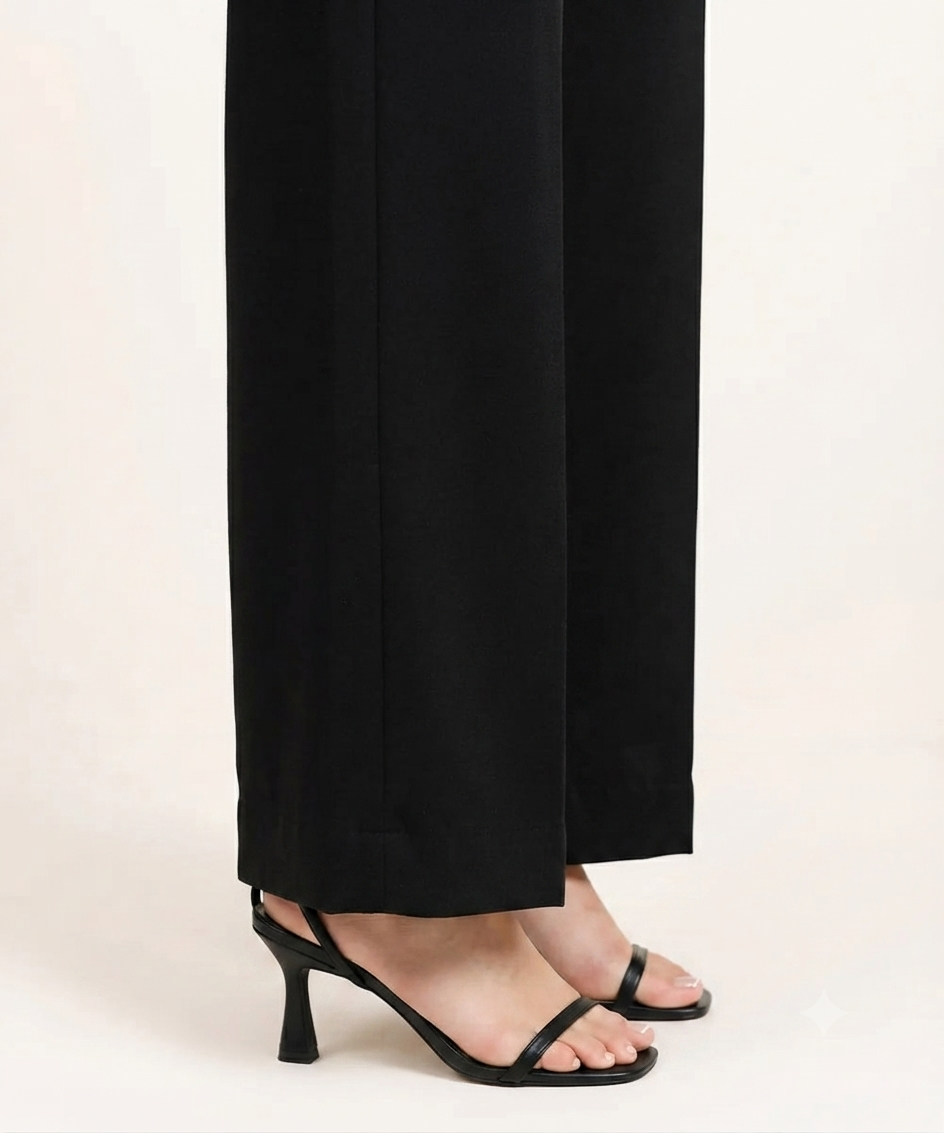 Cambric Cotton Basic Black Culottes - ZSC03