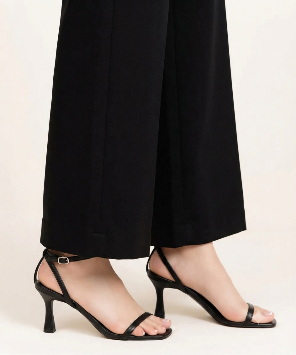 Cambric Cotton Basic Black Culottes - ZSC03
