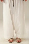 Cambric Cotton Basic White Shalwar - ZSBS05