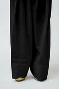 Cambric Cotton Basic Black Farshi Shalwar - ZSFS08